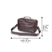 Leatherette Small Fabric Tfilin 23*36 cm with Handle- Dark Brown with Embossed Letters