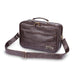 Leatherette Small Fabric Tfilin 23*36 cm with Handle- Dark Brown with Embossed Letters
