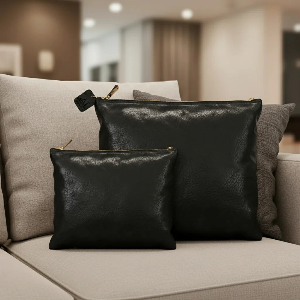 Leatherette Talit & Tefilin Set 38*31 cm - Black