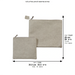 Leatherette Talit & Tefilin Set 38*31 cm - Light Gray