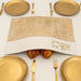 Faux Leather Challah Cover 54*45cm - Gold