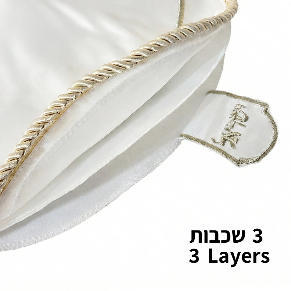 Brockett Passover Cover 45 cm, with Embroidery - Silver
