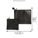 Black Leatherette Tallit - Tefillin Set 39*31 cm with Embroidery