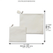 White Leatherette Tallit - Tefillin Set 39*31 cm with Embroidery