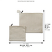 White Leatherette Tallit - Tefillin Set 39*31 cm with Embroidery