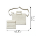 White Leatherette Fabric Talit & Tefilin Set 39*31 cm with Embroidery