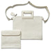 White Leatherette Fabric Talit & Tefilin Set 39*31 cm with Embroidery