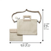 White Leatherette Fabric Talit & Tefilin Set 39*31 cm with Embroidery