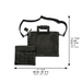 Black Leatherette Fabric Talit & Tefilin Set 39*31 cm with Embroidery