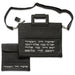 Faux Leather Talit - Tefilin Set 36*29 cm with Bold Embroidery - Black