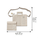 Faux Leather Talit - Tefilin Set 36*29 cm with Bold Embroidery - Silver