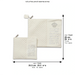 Faux Leather Talit - Tefilin Set 36*29 cm White with Embossed Letters