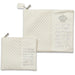 Faux Leather Talit - Tefilin Set 36*29 cm White with Embossed Letters
