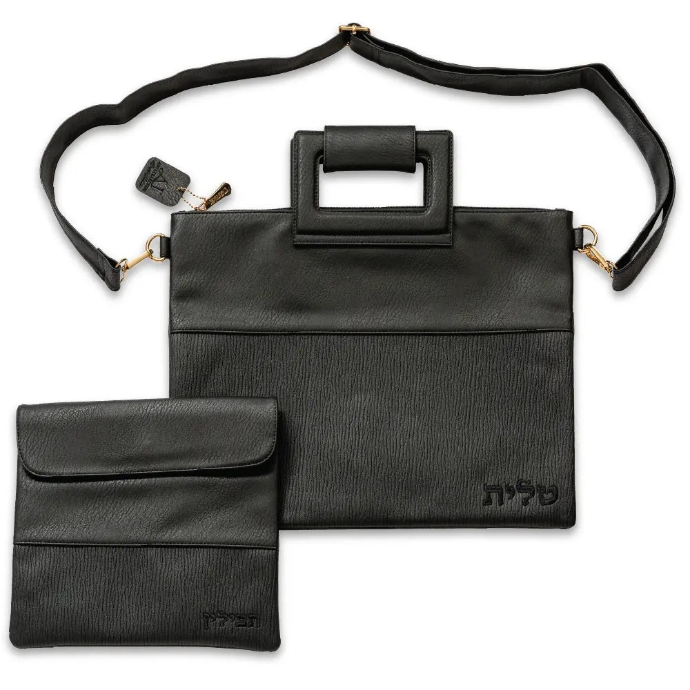 Leatherette Fabric Talit & Tefilin Set 38*31 cm