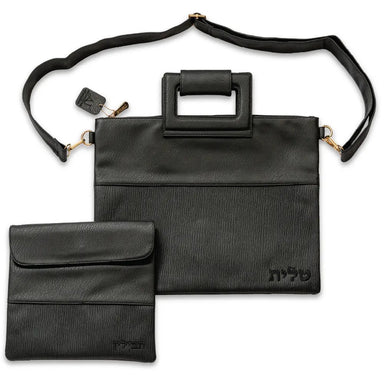 Leatherette Fabric Talit & Tefilin Set 38*31 cm