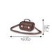Faux Leather Etrog Box 19x11 cm- Dark Brown