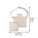 Faux Leather Tallit - Tefillin Set 36*29 cm - White