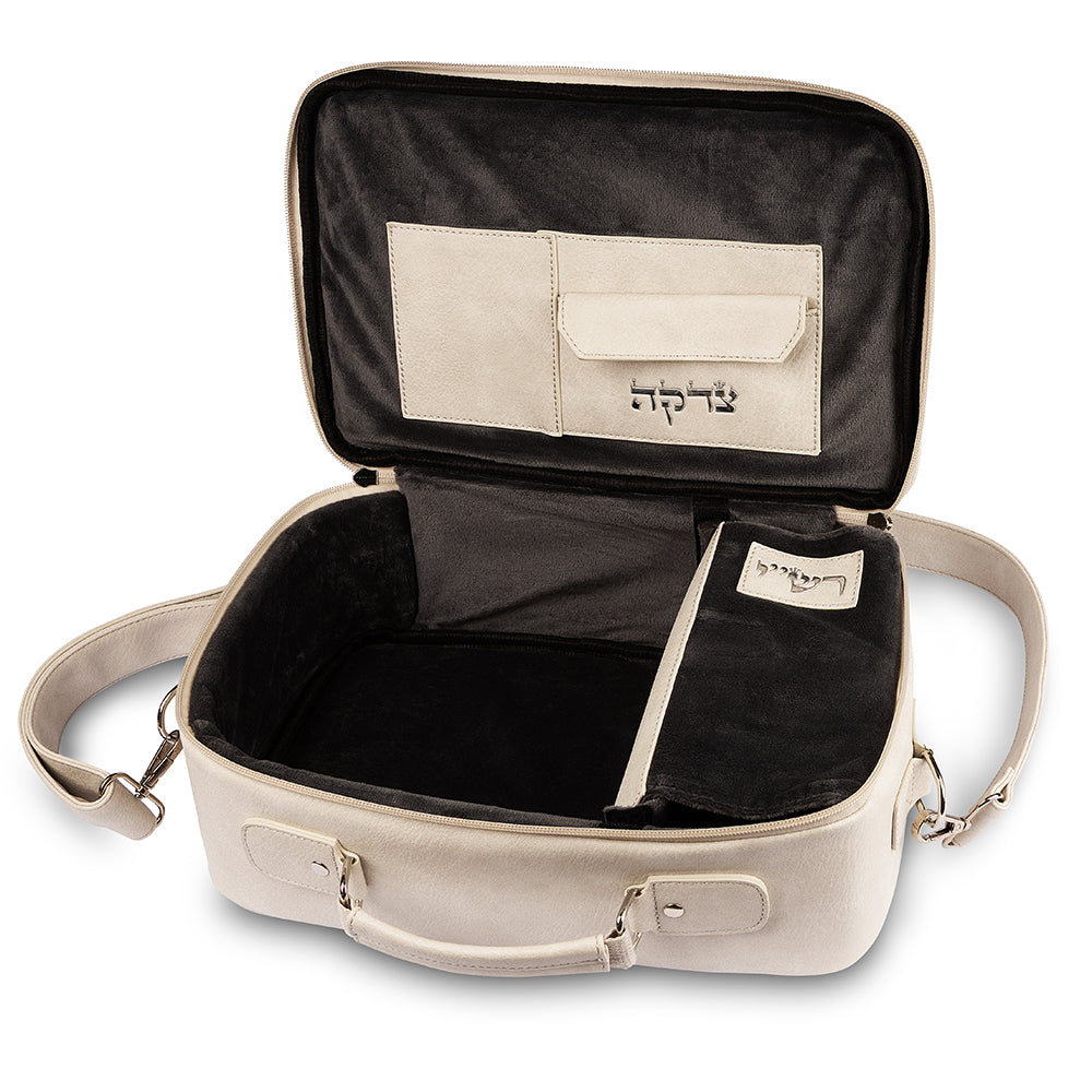 Faux Leather Fabric Tallit 23*33 cm with Handle