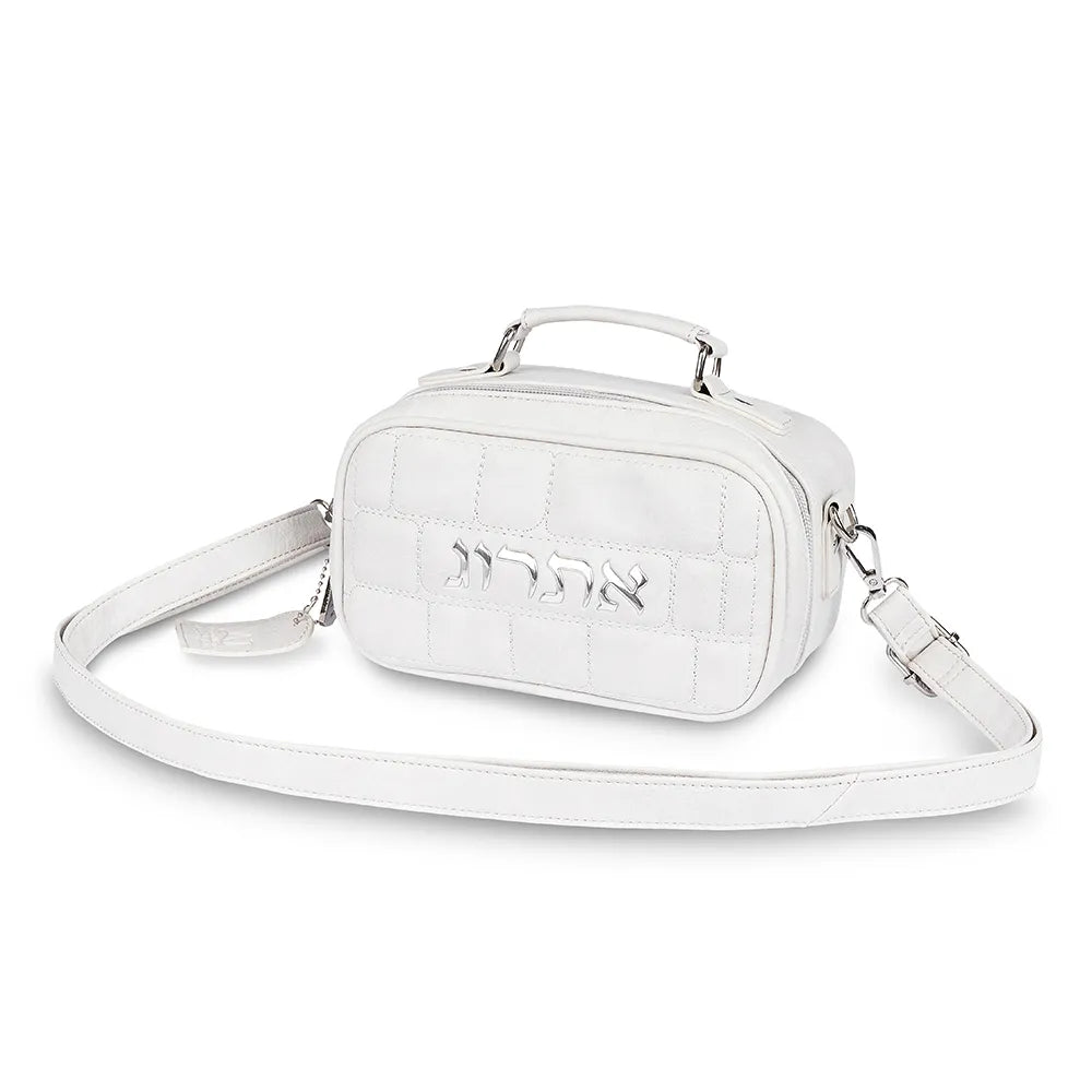 Faux Leather Etrog Box 19x11 cm - Concrete