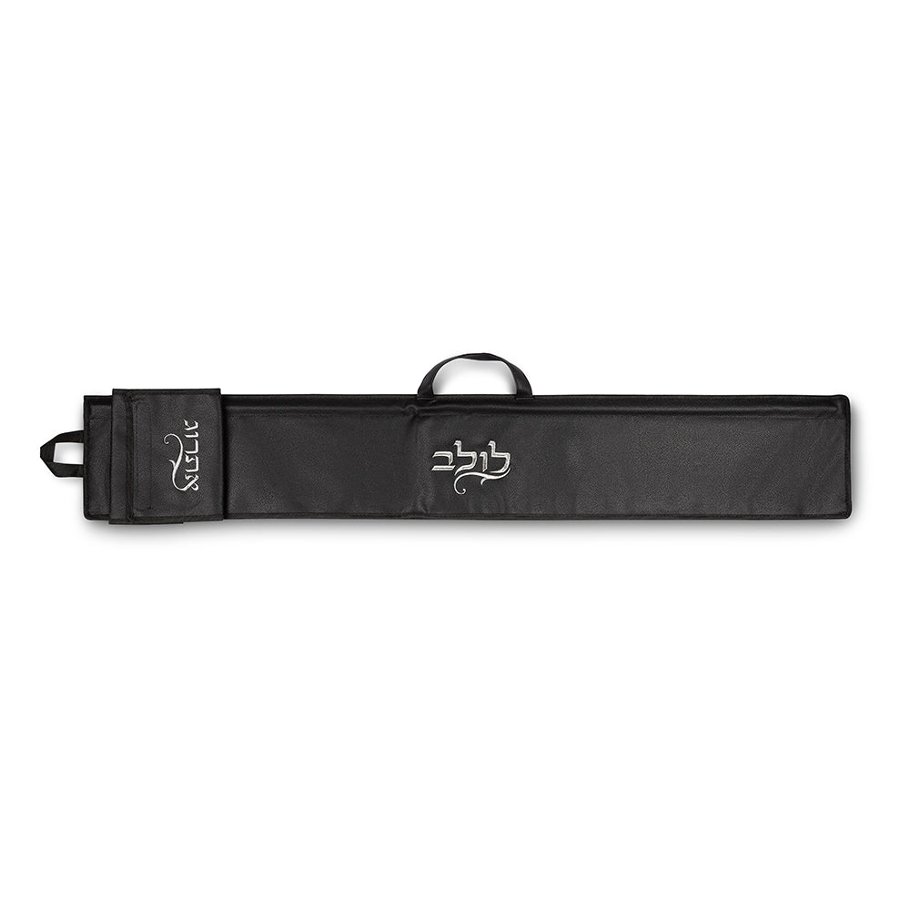 Black Faux Leather Pouch for LULAV & ETROG 116x19 cm