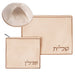Velvet Talit - Tefillin Set 36*29 cm Laser Cut Letters- Light Brown