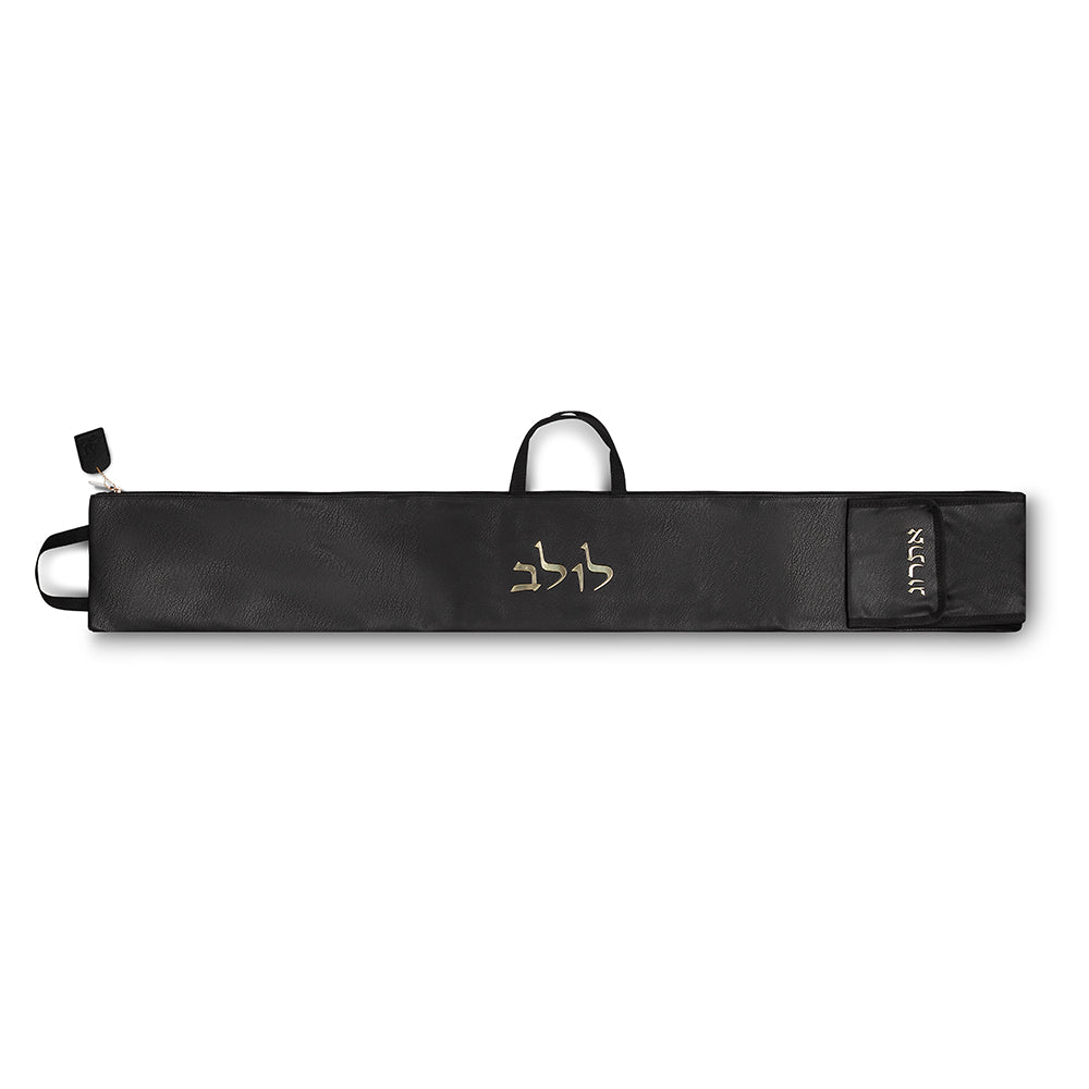 Faux Leather Pouch for Lulav 116x19 cm -Black