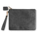 Leatherette Tefillin Bag 26.5*20.5 cm with Stamped Letters- Black