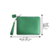 Leatherette Tefillin Bag 26.5*20.5 cm with Stamped Letters- Green