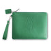 Leatherette Tefillin Bag 26.5*20.5 cm with Stamped Letters- Green
