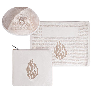 Velvet Talit - Tefillin Set 36*29 cm Laser Cut Letters