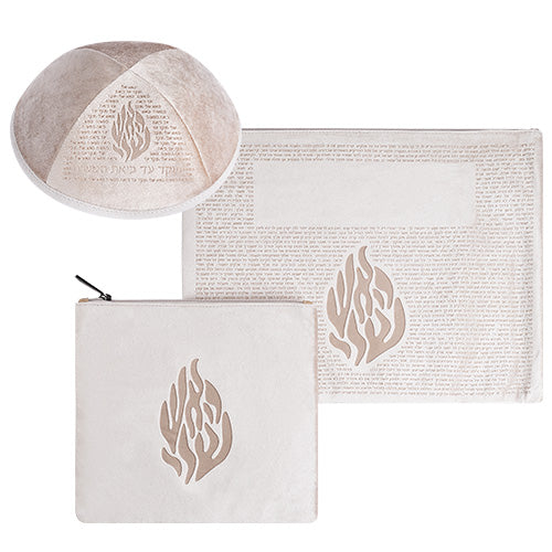 Velvet Talit - Tefillin Set 36*29 cm Laser Cut Letters