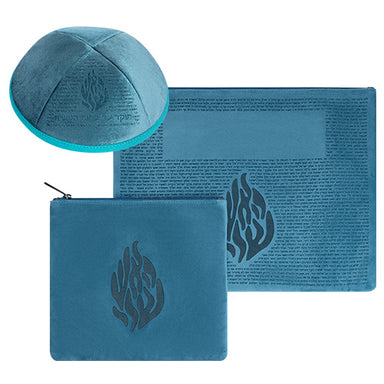 Velvet Talit - Tefillin Set 36*29 cm Laser Cut Letters