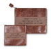 PU Leathere Fabric Velvet-Texture Talit & Tefilin Set 37 cm - Dark brown