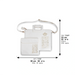 Leatherette Fabric Talit & Tefilin Set 38*31 cm - White with Embossed Letters