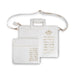 Leatherette Fabric Talit & Tefilin Set 38*31 cm - White with Embossed Letters