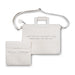 Leatherette Fabric Talit & Tefilin Set 38*31 cm - White with Embossed Letters
