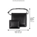 Leather Tallit & Tefillin Set 33x37 cm - Black