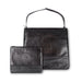 Leather Tallit & Tefillin Set 33x37 cm - Black