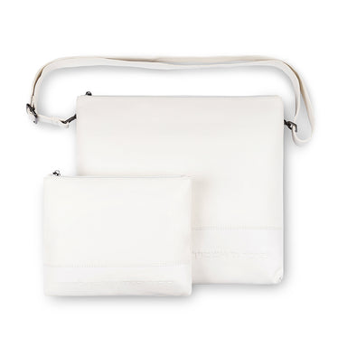 Leather Tallit & Tefillin Set 33x37 cm - White
