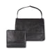 Leather Tallit & Tefillin Set 29x38 cm - Black