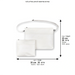 Leather Tallit & Tefillin Set 29x38 cm - White