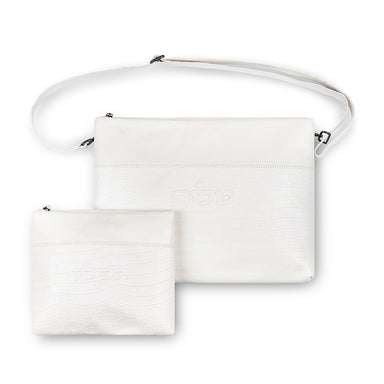 Leather Tallit & Tefillin Set 29x38 cm - White