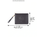 Leather Tefilin Clutch Bag with Embossed logo 26.5x20.5 cm - Black