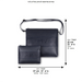 Leather Tallit & Tefillin Set 33x37 cm - Dark Blue