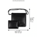 Leather Tallit & Tefillin Set 33x37 cm - Black