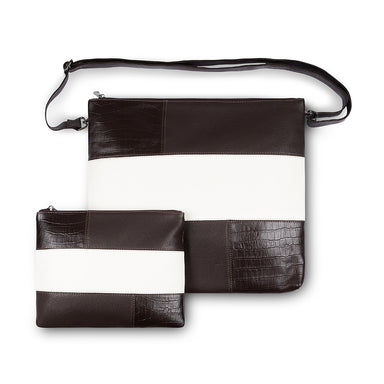 Leather Tallit & Tefillin Set 33x37 cm - Brown