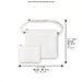 Leather Tallit & Tefillin Set 33x37 cm - White