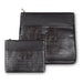 Leather Tallit & Tefillin Set 33x37 cm - Black