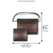 Leather Tallit & Tefillin Set 29x38 cm - Brown