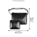 Leather Tallit & Tefillin Set 29x38 cm - Black